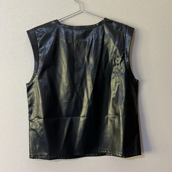 PORRIDGE Faux Leather Top via ANTHROPOLOGIE - Picture 4 of 6